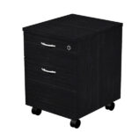 Cassettiera Easy - 1 cassetto + 1 classificatore - con ruote - 41,8 x 52 x 59,5 cm - nero venato