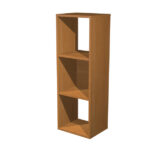 Libreria casellario Rainbow - 3 caselle - 35,9 x 29,2 x 103,9 cm - noce chiaro