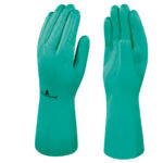 Guanti da lavoro industriale Nitrex VE801 - nitrile floccato cotone - taglia 08 - verde - Deltaplus