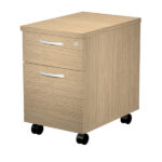 Cassettiera Agorà - 1 cassetto + 1 classificatore - con ruote - 44 x 60 x 60 cm - rovere
