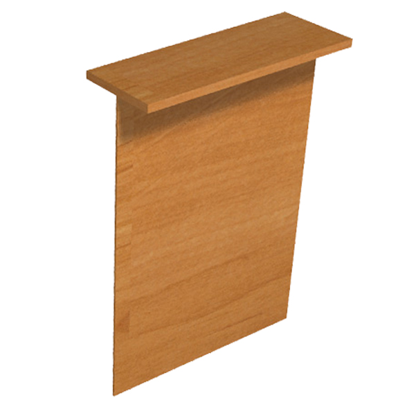 MD_76800 Sopralzo reception per scrivanie Easy - 80 x 30 x 115 cm - noce chiaro - immagine 1
