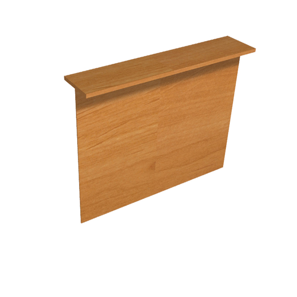 MD_76802 Sopralzo reception per scrivanie Easy - 140 x 30 x 115 cm - noce chiaro - immagine 1