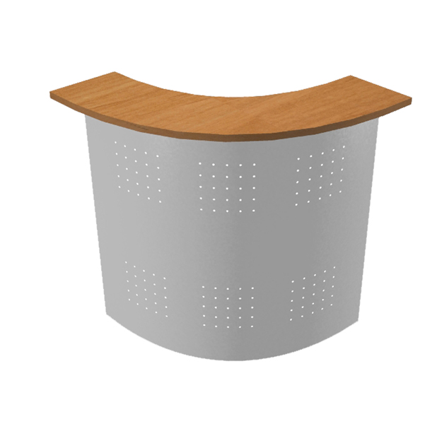 MD_76806 Sopralzo angolare reception Easy - 90 gradi - 96,5 x 96,5 x 115 cm - noce chiaro/metallo - immagine 1