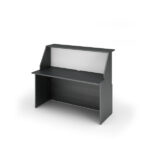 Modulo Prestige reception sopralzo/desktop - 140 x 76,1 x 117 cm - nero venato/bianco