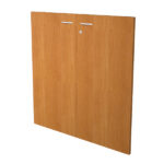 Coppia ante per libreria modulare - bassa - 76 cm - melaminico - con serratura - noce chiaro