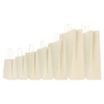 Shopper Twisted - maniglie cordino - 18 x 8 x 24 cm - carta kraft - avorio - Mainetti Bags - conf. 25 sacchetti