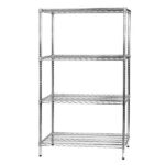 Kit scaffale Archimede - 4 ripiani - 60 x 90 x 160 cm - acciaio cromato - Serena Group