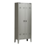 Armadio metallo - spogliatoio - 2 posti - 70x35x180 cm - grigio - Tecnical 2