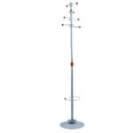 Appendiabiti Dallas - con portaombrelli - 8 posti - 180 x 40 cm - grigio - Unisit