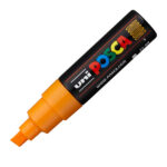 Marcatore a base d'acqua Uni Posca PC8K  - punta scalpello 8mm - arancio - Uni Mitsubishi