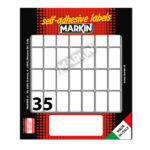 Etichette adesive - in carta - permanenti - 27 x 15 mm - 35 et/fg - 10 fogli - bianco - Markin