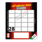 Etichette adesive - in carta - permanenti - 27 x 19 mm - 28 et/fg - 10 fogli - bianco - Markin