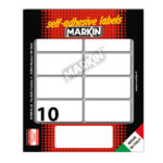 Etichette adesive - in carta - permanenti - 56 x 26 mm - 10 et/fg - 10 fogli - bianco - Markin