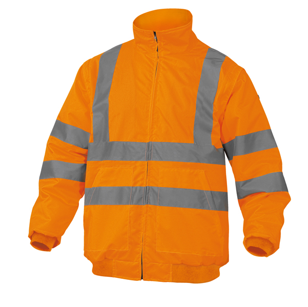 MD_79138 Giubbotto alta visibilità Reno HV - poliestere/poliuretano - taglia M - arancio fluo - Deltaplus - immagine 1