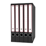 Gruppo registratori Quintetto - 23 x 32 cm - con 5 cartelle 3 lembi - dorso 23 cm - grigio - Rexel