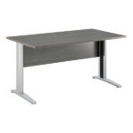 Scrivania lineare Easy - 160 x 80 x 72 cm - Frassino toscano/grigio cromato