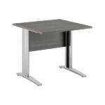 Scrivania lineare Easy - 80 x 80 x 72 cm - Frassino toscano/grigio cromato