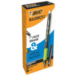 Penna a sfera con cappuccio Gelocity Illusion - gel cancellabile - punta 0,7 mm - nero - Bic - conf. 12 pezzi