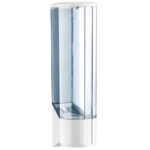 Dispenser per bicchieri in plastica -10x10x31,5 cm - bianco/azzurro trasparente - Mar Plast
