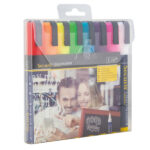 Marcatore a gesso liquido - punta media 2,00 - 6,00 mm - mix 8 colori - Securit - conf. 8 pezzi