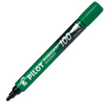 Marcatore Permanente Markers 100 - punta tonda - verde - Pilot