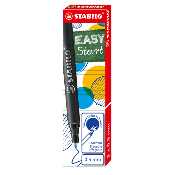 MD_80326 Refill per penna sferografica ergonomica Easyoriginal - punta media - blu - Stabilo - scatola 3 pezzi - immagine 1