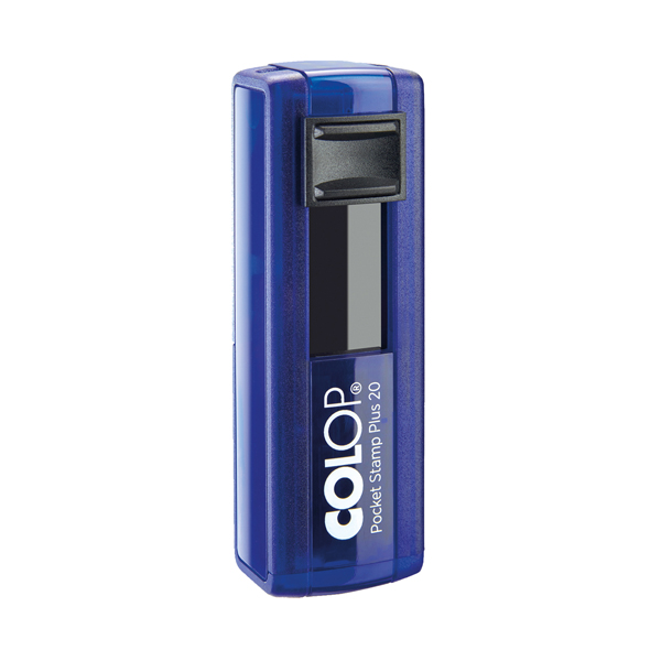 MD_80451 Timbro Pocket Stamp Plus 20 - 14 x 38 mm - 4 righe - autoinchiostrante - blu indaco - Colop - immagine 1