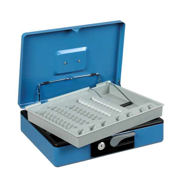 MD_80617 Cassetta portavalori Deluxe - 30 x 23 x 8 cm - blu - Iternet - immagine 1