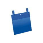 Buste identificative - con fascette di aggancio - A5 orizzontale - blu - Durable - conf. 50 pezzi