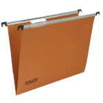 Cartella sospesa Silver - cassetto - interasse 33 cm - fondo V - 31,2 x 25 cm -  arancio - Bertesi