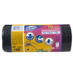 Sacchi per immondizia - 70x110 cm - 120 L - 43 micron - nero - Logex Professional - rotolo da 10 sacchetti