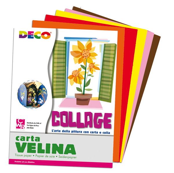 MD_82003 Carta velina - 50 x 76 cm - 20 gr - 5 colori caldi - Deco - busta 25 fogli - immagine 1