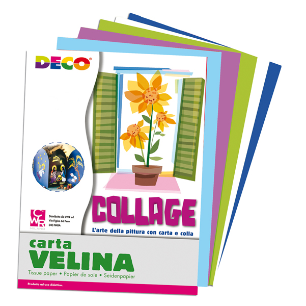 MD_82004 Carta velina - 50 x 76 cm - 20 gr - 5 colori freddi - Deco - busta 25 fogli - immagine 1