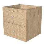 Cassettiera per casellario Rainbow - 2 cassetti - 32,5x28,8x32,5 cm - rovere