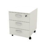 Cassettiera Rainbow - 3 cassetti - con ruote - 41 x 50 x 52,2 cm - bianco
