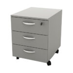 Cassettiera Rainbow - 3 cassetti - con ruote - 41 x 50 x 52,2 cm - grigio