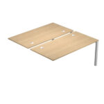 Postazione doppia aggiuntiva per scrivanie Agorà - 120 x 168 x 72,5 cm - rovere