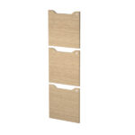 Set 3 ante per casellari Maxi Rainbow - con serratura - 36,8 x 36,8 cm - rovere