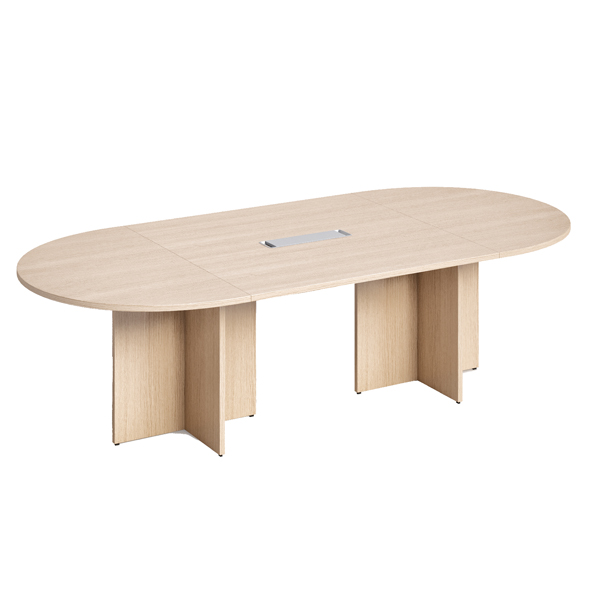 MD_83015 Tavolo riunione Agorà Direction - ovale - 140 x 120 x 73 cm - rovere - immagine 1