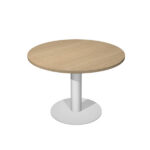 Tavolo riunione Agorà Direction - tondo - diametro 120 cm - H 73 cm - gamba metallo - rovere