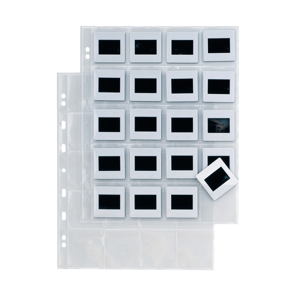 MD_83309 Buste forate Atla F Dia 20 - 22 x 30 cm - PP - porta diapositive 20 spazi 5,5 x 5,5 cm - liscio - Sei Rota - conf. 10 pezzi - immagine 1