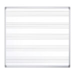 Lavagna magnetica Maya Musica - pentagramma musicale - 120 x 120 cm - Bi-Office