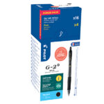 Roller gel a scatto G 2 - punta 0,7mm  - nero - Pilot - conf. 16 + 4 pezzi