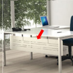 Controventatura metallica Easy Plus - per scrivania L 140 cm - 128 x 30 cm - bianco