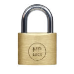 Lucchetto ad arco - ottone massiccio - 6,2 x 4 x 1,4 cm - oro - Metalplus
