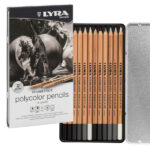 Matite Rembrandt Polycolor - 3,7 mm - colori assortiti - Lyra - astuccio metallo 12 pezzi