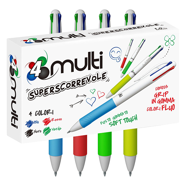 MD_85847 Penna a sfera 4 Multi Color - punta 1,00 mm - 4 colori - Osama - immagine 1
