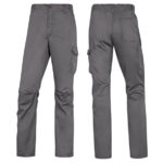 Pantalone da lavoro Panostrpa - sargia/poliestere/cotone/elastan - taglia M - grigio/nero - Deltaplus
