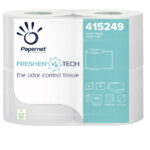 Carta igienica classica Freshen Tech - 2 veli - 300 strappi - diametro 12,2 cm - 9,5 cm x 33,3 mt - Papernet - pacco 4 rotoli