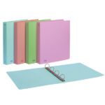 Raccoglitore Pastel - 22 x 30 cm - 4 anelli tondi 15 mm - PP - colori assortiti - Favorit